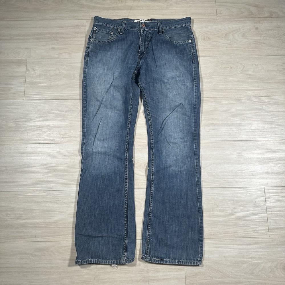 Levi's 527 Jeans‎ Mens 33x32 Blue Bootcut Mid Rise Medium Wash Denim Western